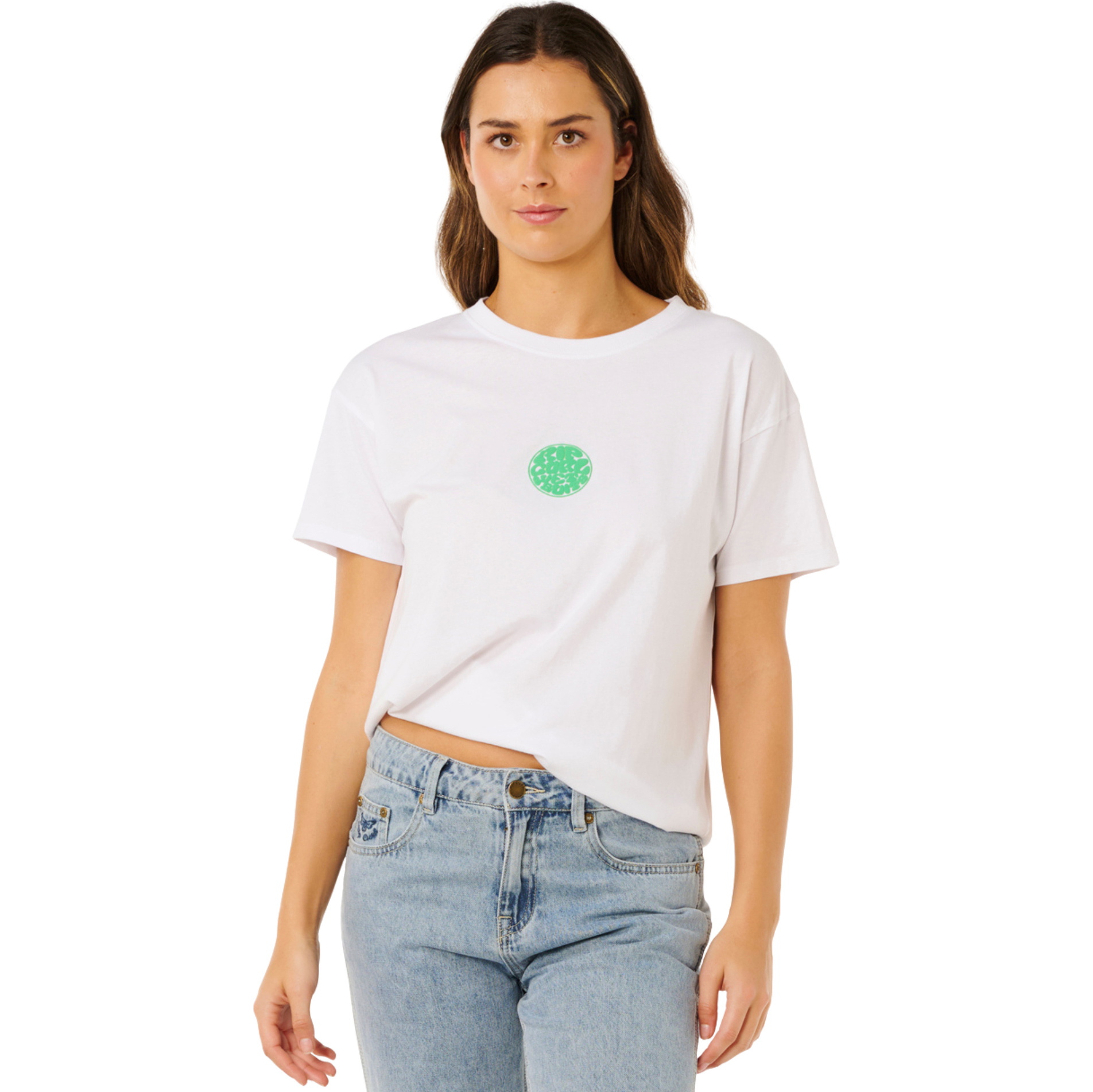 2026 Rip Curl S Icons Of Surf Relaxed Tee För Damer 0EGWTE - Optical White